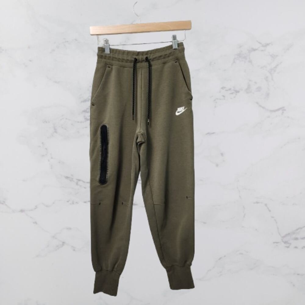 Nike Olive green Tech Fleece Jogger Small Pockets XS